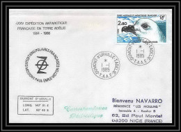 1512 35 ème Expédition En Terre Adélie 1/1/1985 Dumont D'urville TAAF Antarctic Terres Australes Lettre (cover) - Expéditions Antarctiques