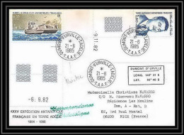 1513 35 ème Expédition En Terre Adélie 26/6/1985 Dumont D'urville TAAF Antarctic Terres Australes Lettre Coin Daté - Expéditions Antarctiques