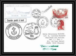 1481 Patrouilleur Albatros 4/5/1985 TAAF Antarctic Terres Australes Lettre (cover) - Antarctische Expedities