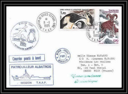 1488 Patrouilleur Albatros 8/11/1985 TAAF Antarctic Terres Australes Lettre (cover) - Antarktis-Expeditionen