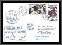 1488 Patrouilleur Albatros 8/11/1985 TAAF Antarctic Terres Australes Lettre (cover) - Antarctische Expedities