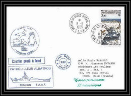 1484 Patrouilleur Albatros 8/11/1985 TAAF Antarctic Terres Australes Lettre (cover) - Covers & Documents