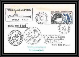 1487 Patrouilleur Albatros 21/1/1985 TAAF Antarctic Terres Australes Lettre (cover) - Spedizioni Antartiche