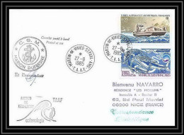 1475 Mission De Recherche Océanologie 27/8/1985 Signé Signed TAAF Antarctic Terres Australes Lettre (cover) - Antarktis-Expeditionen