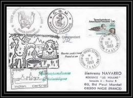 1420 Marion Dufresne Md 37 Signé Signed 22/7/1983 TAAF Antarctic Terres Australes Lettre (cover) - Expéditions Antarctiques