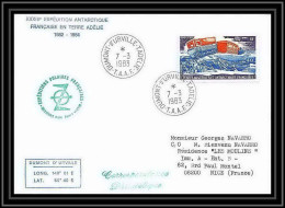 1411 33 ème Expédition Terre Adelie Dumont D'urville 7/3/1983 TAAF Antarctic Terres Australes Lettre (cover) - Expéditions Antarctiques