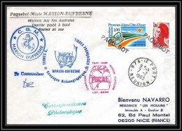 1381 Marion Dufresne Signé Signed 22/7/1983 Paquebot TAAF Antarctic Terres Australes Lettre (cover) - Spedizioni Antartiche