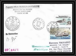 1365 Marion Dufresne Signé Signed Opération 84/1 5/12/1983 TAAF Antarctic Terres Australes Lettre (cover) - Spedizioni Antartiche