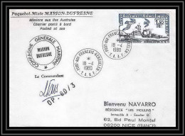 1293 Marion Dufresne 18/4/1980 Signé Signed TAAF Antarctic Terres Australes Lettre (cover) - Storia Postale