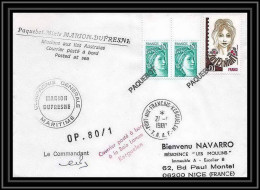 1260 Marion Dufresne Kerguelen 20/1/1980 Paquebot TAAF Antarctic Terres Australes Lettre (cover) Signé Signed - Lettres & Documents