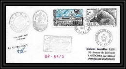1225 Campagne Neoker 28/2/1984 Marion Dufresne TAAF Antarctic Terres Australes Lettre (cover) Signé Signed - Storia Postale