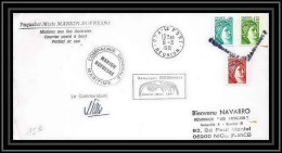 1209 Paquebot Marion Dufresne Md25 Fibex 6/3/1981 TAAF Antarctic Terres Australes Lettre (cover) Signé Signed - Covers & Documents
