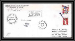 1206 Paquebot Marion Dufresne Md25 Fibex 6/3/1981 TAAF Antarctic Terres Australes Lettre (cover) Signé Signed - Covers & Documents