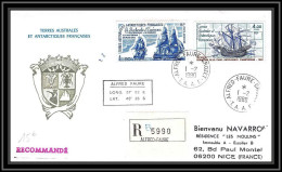 1200 1/2/1980 Port Aux Francais Kerguelen Bateau (boat-SHIP) TAAF Antarctic Terres Australes Lettre (cover) Recommandé - Lettres & Documents