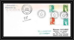 1215 Operation Strabon 82 Marion Dufresne 19/10/1982 TAAF Antarctic Terres Australes Lettre (cover) Signé Signed - Storia Postale
