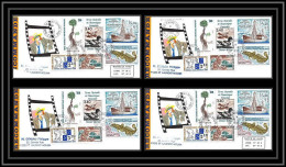 1146 Lot De 4 Lettres Avec Cad Différents Taaf Terres Australes Antarctic Covers 19/02/1992 Recommandé - Lettres & Documents