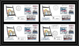 1143 Lot De 4 Lettres Avec Cad Différents Taaf Terres Australes Antarctic Covers 1993 Signé Signed N° 181 Recommandé - Brieven En Documenten