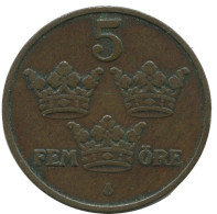 5 ORE 1909 SWEDEN Coin #AC442.2.U.A - Suède