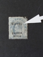 PROTECTORAT BRITANNIQUE INDIA ETATS PRINCIERS DE L INDE CHAMBA 1927 KING EDWARD VII ERROR OVERPRINTED - Chamba