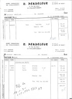 4 Factures 1968-69 / 25 VALENTIGNEY / PENDELEUR Pour MOUILLAS 90 VALDOIE - 1950 - ...