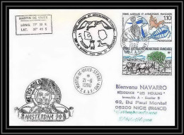 1733 Metro Gold Midwinter Amsterdam 24/6/1990 TAAF Antarctic Terres Australes Lettre (cover) - Covers & Documents