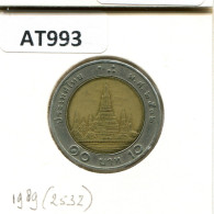 10 BAHT 1992 THAILAND BIMETALLIC Coin #AT993.U.A - Tailandia