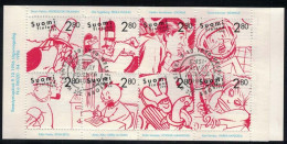 1996 Finland, Cartoons 100 Years, FD Stamped Booklet. - Postzegelboekjes