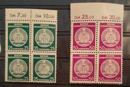 GDR DDR - 23 A + 26 A - Dienstmarken Im 4er-Block OR - MNH** - Postfris