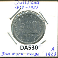 500 MARK 1923 A DEUTSCHLAND Münze GERMANY #DA530.2.D.A - 200 & 500 Mark