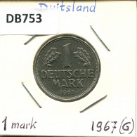1 DM 1967 G WEST & UNIFIED GERMANY Coin #DB753.U.A - 1 Mark