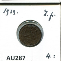 1 CENT 1939 NETHERLANDS Coin #AU287.U.A - 1 Centavos