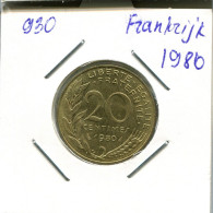 20 CENTIMES 1980 FRANKREICH FRANCE Französisch Münze #AN183.D.A - 20 Centimes