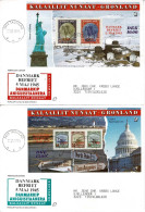 Greenland;  1995;  Denmark Liberated; 2 Souvenir Sheets On FDC (Populær Filateli) - FDC