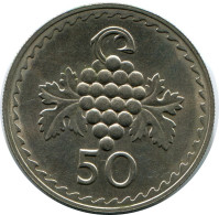 50 MILS 1972 CHIPRE CYPRUS Moneda #AP271.E.A - Chypre