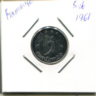 5 CENTIMES 1961 FRANCIA FRANCE Moneda #AN793.E.A - 5 Centimes