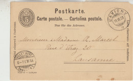 Carte  Adressé A Mr  Mme   Marcel Rue D'Etraz 20  A Lausanne_Lavigny - Lavigny