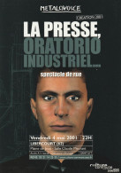 # THEME - PROGRAMMES / 62820 LIBERCOURT - LA PRESSE, ORATORIO INDUSTRIEL En 2001 - Programme