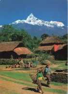 NEPAL - Kathmandu - Hotel Crystal - Bhim Ratna Harsha Ratna - Animé - Village - Carte Postale - Népal