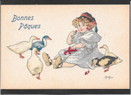 BOTTARO - Petite Fille Aux Cerises Entourée De Canards - Pâques - Bottaro