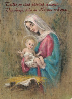 Virgen Mary Madonna Baby JESUS Christmas Religion Vintage Postcard CPSM #PBP802.A - Vergine Maria E Madonne