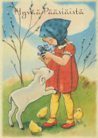 PASQUA BAMBINO UOVO Vintage Cartolina CPSM #PBO233.A - Easter