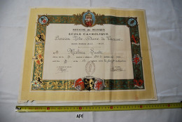 AF1 Ancien Diplôme - école De Vacresse - 1939 - Diplomi E Pagelle