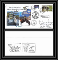 2788 Helilagon Terres Australes TAAF Lettre Cover Dufresne 2 Signé Signed Op 2008/1 ST PAUL 2008 N°508 Sea Elephant - Hélicoptères