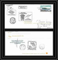 2716 ANTARCTIC Terres Australes (taaf) Dufresne 2 Signé Signed Op 2007/2 Maurice (mauritus) Helilagon Voyage Pilloton - Antarctic Expeditions