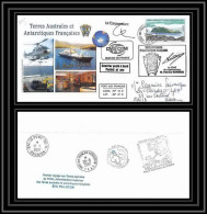 2710 Terres Australes TAAF Lettre Cover Dufresne 2 Signé Signed Op 2007/2 Kerguelen N°455 23/8/2007 Helilagon - Helicopters