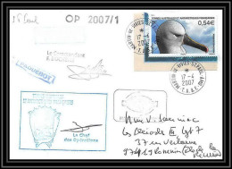 2691 ANTARCTIC Terres Australes TAAF Lettre Dufresne 2 Signé Signed Op 2007/1 N°467 17/4/2007 ST PAUL Oiseaux (birds) - Cartas & Documentos