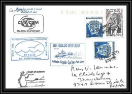 2658 ANTARCTIC Terres Australes TAAF Lettre Cover Dufresne 2 Signé Signed Md 158 Cape Town 5/2/2007 Reunion Possession - Expediciones Antárticas