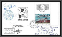 2468 ANTARCTIC Terres Australes TAAF Lettre Cover Dufresne 2 Signé Signed OP 2004/3 8/11/2004 N°350 Helilagon - Hubschrauber