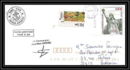 2453 ANTARCTIC Lettre Cover Dufresne 2 Signé Signed Lefevre Espagne Las Palmas 13/8/2004 Liberty Statue - Storia Postale