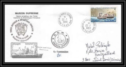 2260 ANTARCTIC Terres Australes TAAF Lettre Cover Dufresne 22/7/1983 Signé Signed Md 37 La Réunion - Expéditions Antarctiques